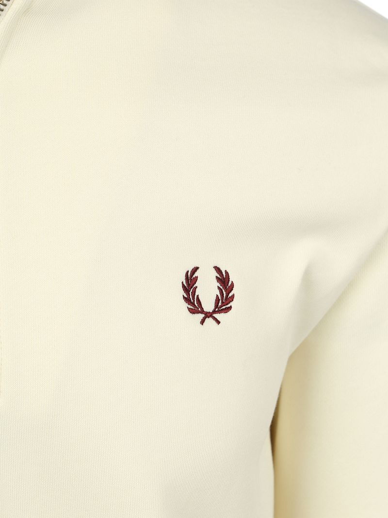 Fred Perry Half Zip Pullover Ecru - Größe L günstig online kaufen