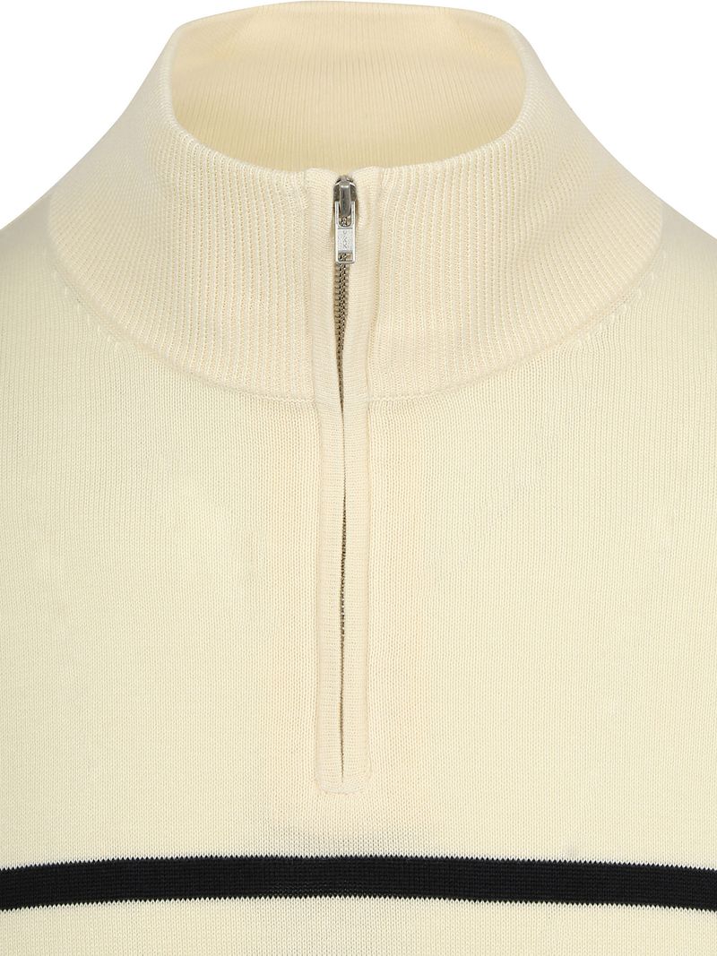 Steppin' Out Half-Zip Pullover Breton Stripe Ecru - Größe XL günstig online kaufen