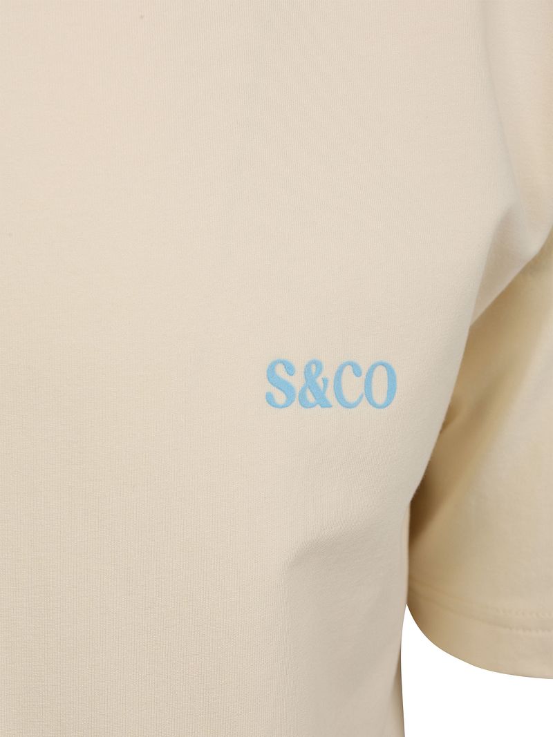 Supply & Co T-Shirt Backprint Off White - Größe S günstig online kaufen