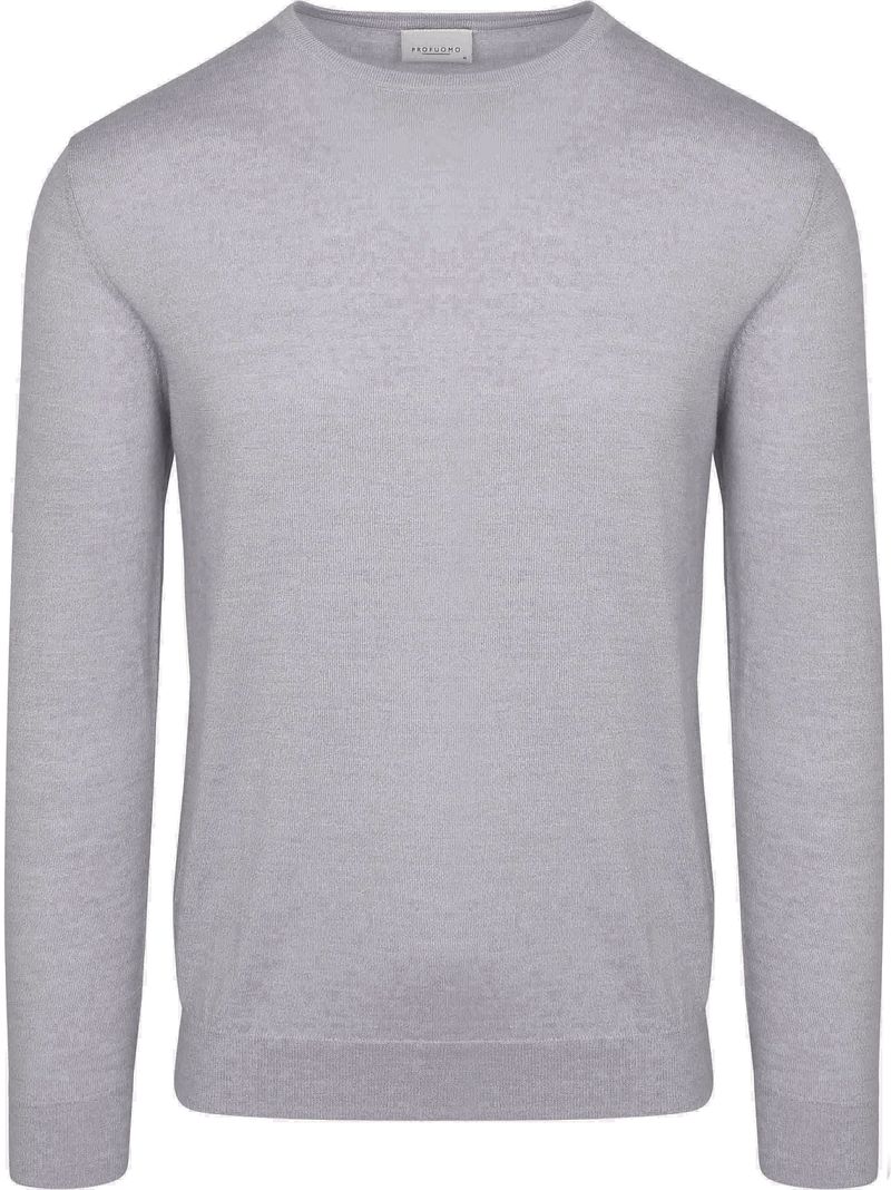 Profuomo Pullover Merinowol Grijs