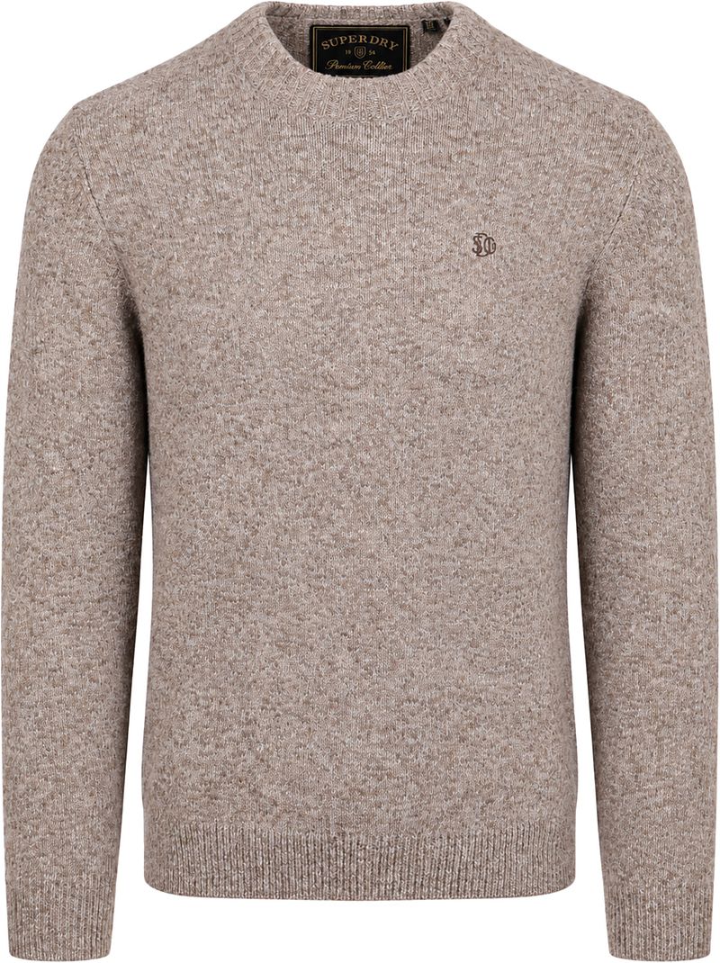 Superdry - Pullover Mit Zopfmuster-Ärmeln Mausbraun Meliert - Gr. - L - Bild 5