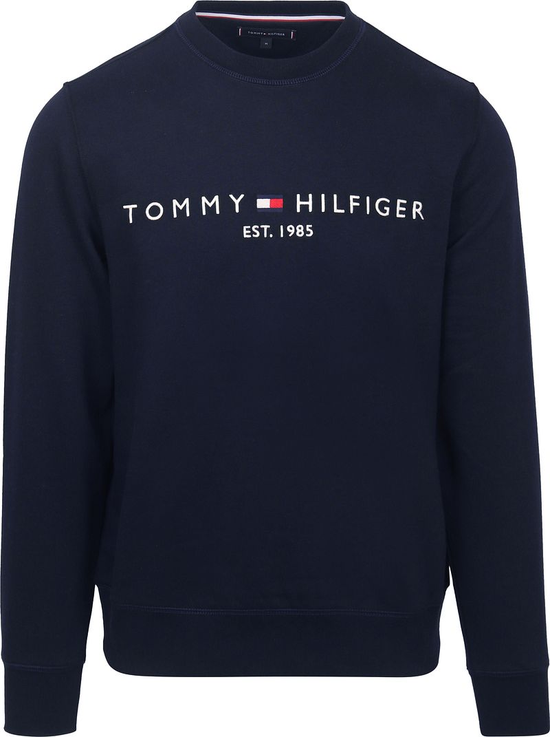 Tommy Hilfiger Logo Sweater Navy - Größe M günstig online kaufen