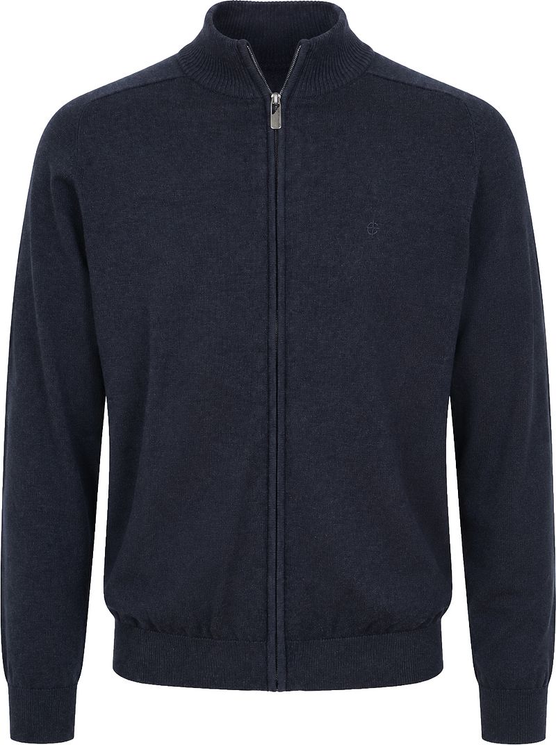 CASAMODA Strickjacke mit Reißverschluss Navy - Größe M - Farbe: Blau