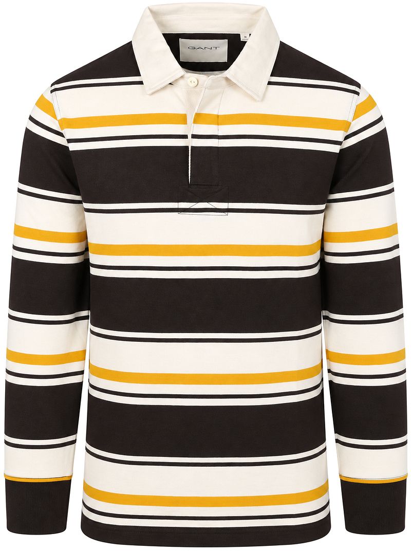 Gant Rugger Polo Multi Striped Bruin Geel