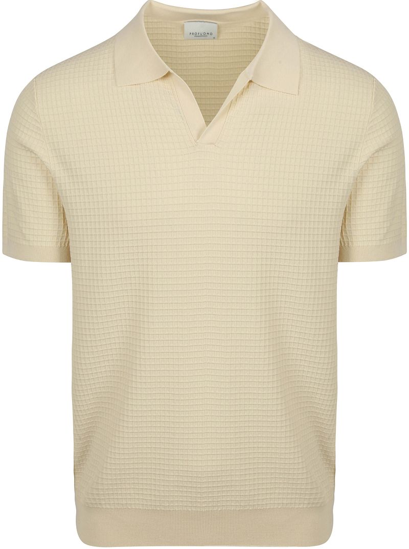 Profuomo Poloshirt Riva Structure Ecru - Größe XXL günstig online kaufen