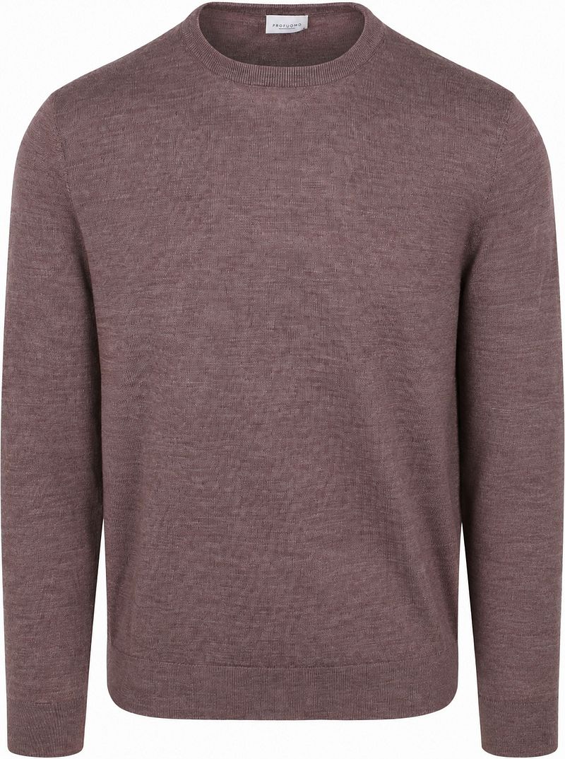 Profuomo Pullover Merinowolle Aubergine - Größe XXL