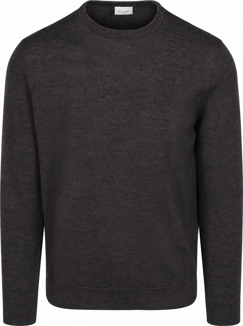 Profuomo Pullover Merinowolle Dunkelbraun - Größe XL