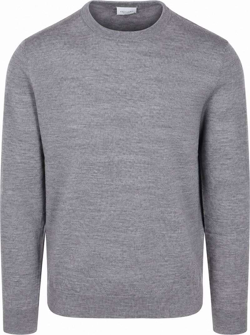 Profuomo Pullover Merinowolle Grau - Größe XL