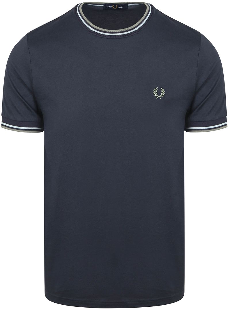 Fred Perry Twin Tipped T Shirt Navy Z47 - Größe L günstig online kaufen