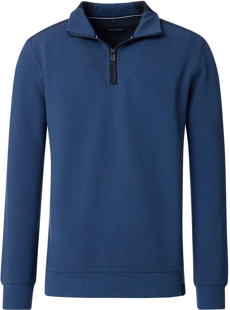 Casamoda Half Zip Sweat Dark Indigo