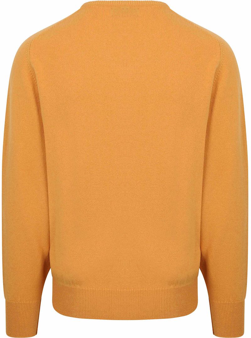 William Lockie V-Ausschnitt Pullover Lammwolle Gelb - Größe L günstig online kaufen