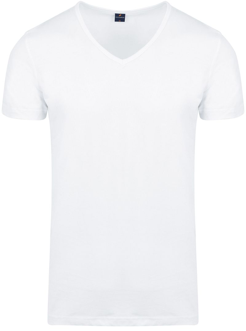 Suitable Vita T-Shirt V-Ausschnitt Weiß 2-Pack - Größe 3XL günstig online kaufen