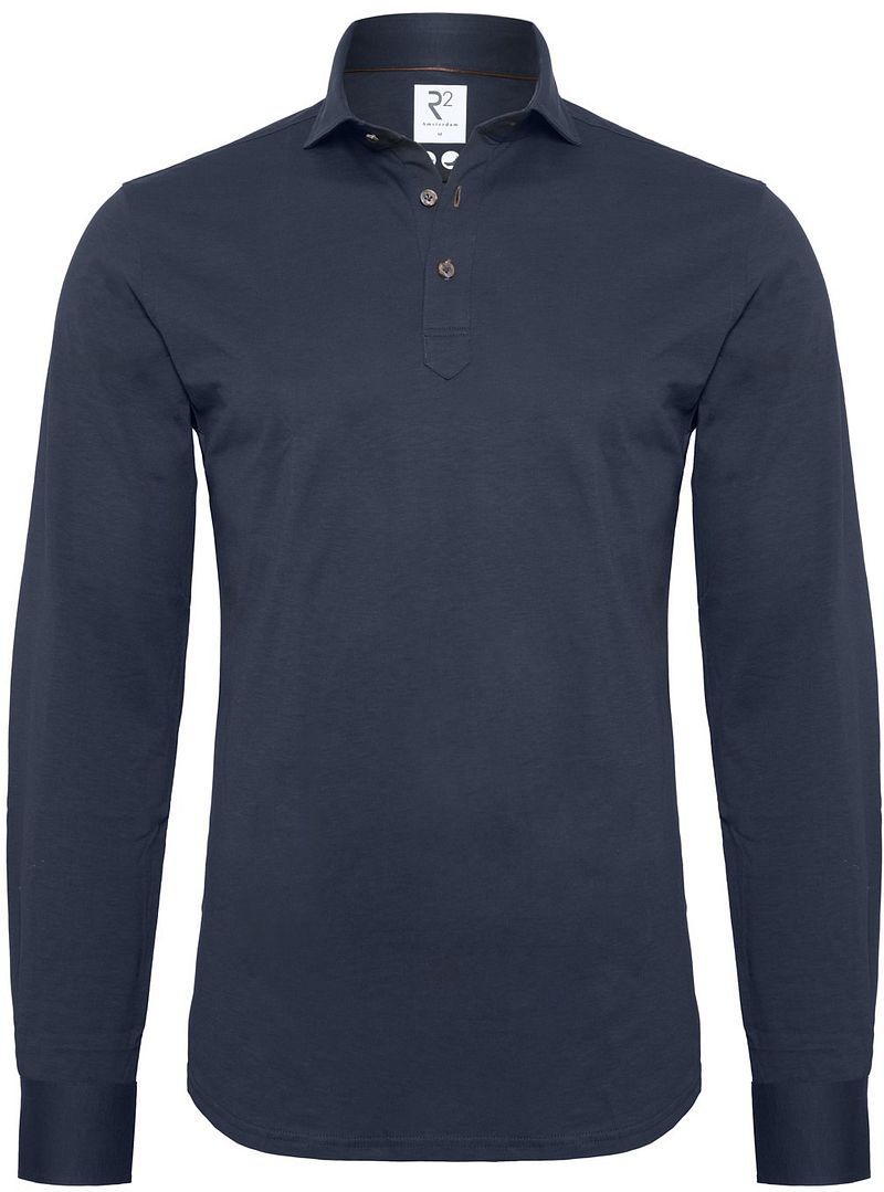 R2 Amsterdam R2 Long Sleeve Polo Jersey Navy - Größe Xxl