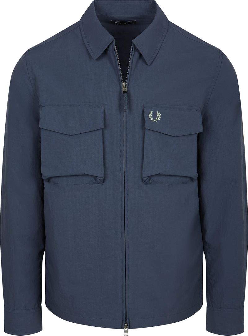 Fred Perry Overshirt Pocket Ribstop Navy - Größe L