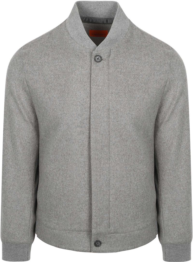Suitable Bomberjacke Flanell Grau Regular Fit - Größe XL
