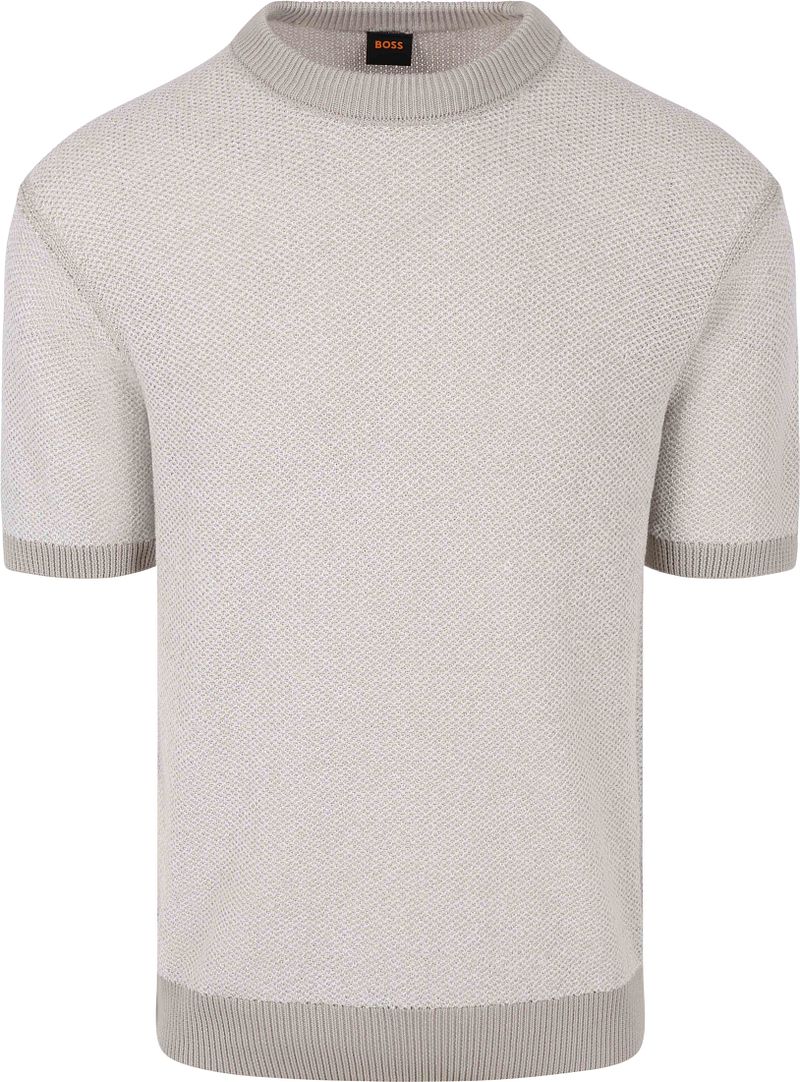 Boss Knitted T-shirt Kantonio Grau - Größe L