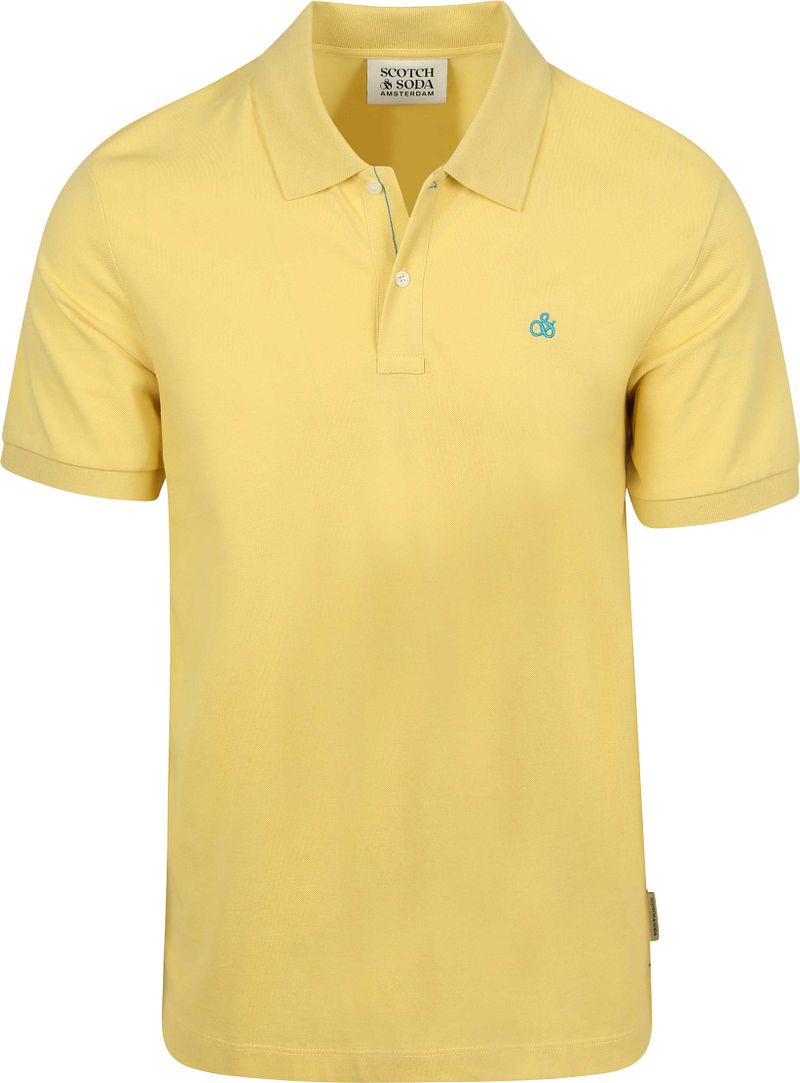 Scotch And Soda Core Piqué Poloshirt Gelb - Größe L günstig online kaufen