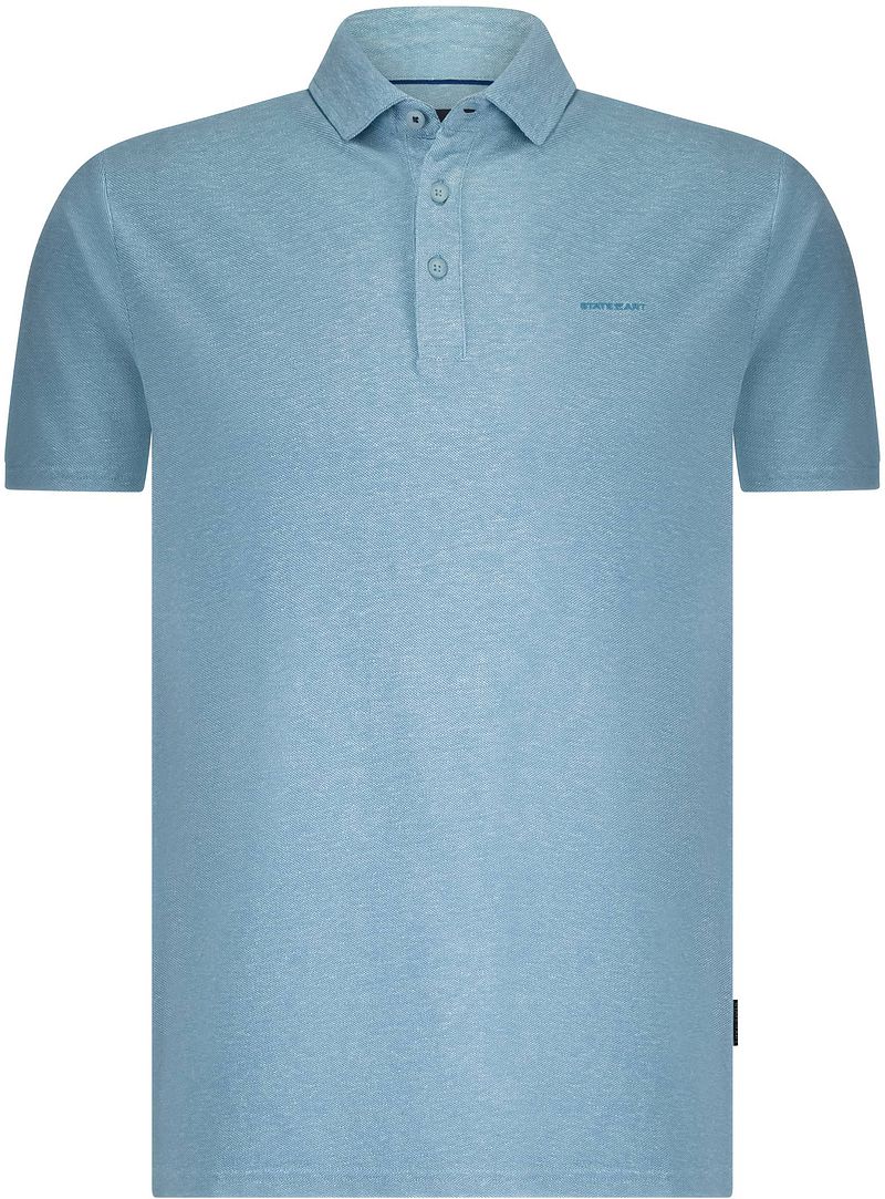 State of Art Poloshirt Piqué Melange Hellblau - Größe XL günstig online kaufen
