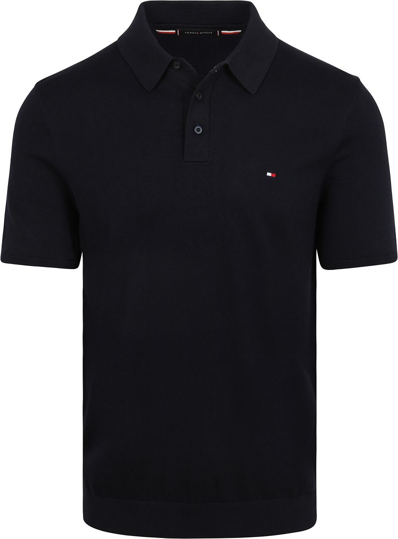 Tommy Hilfiger Knitted Polo Navy - Größe XXL günstig online kaufen