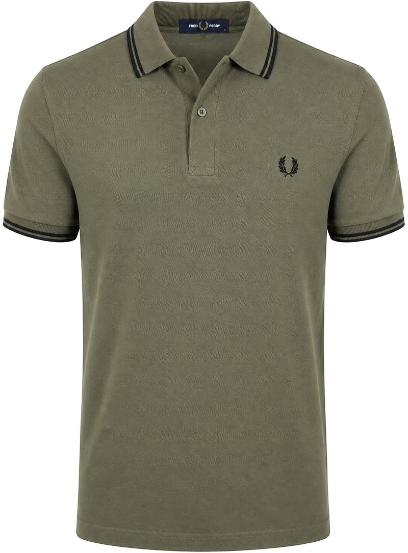 Fred Perry Polo Tipped M3600 Groen Z50