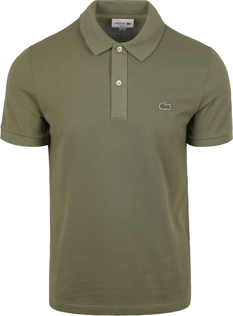 Lacoste Poloshirt Piqué Olivgrün - Größe S
