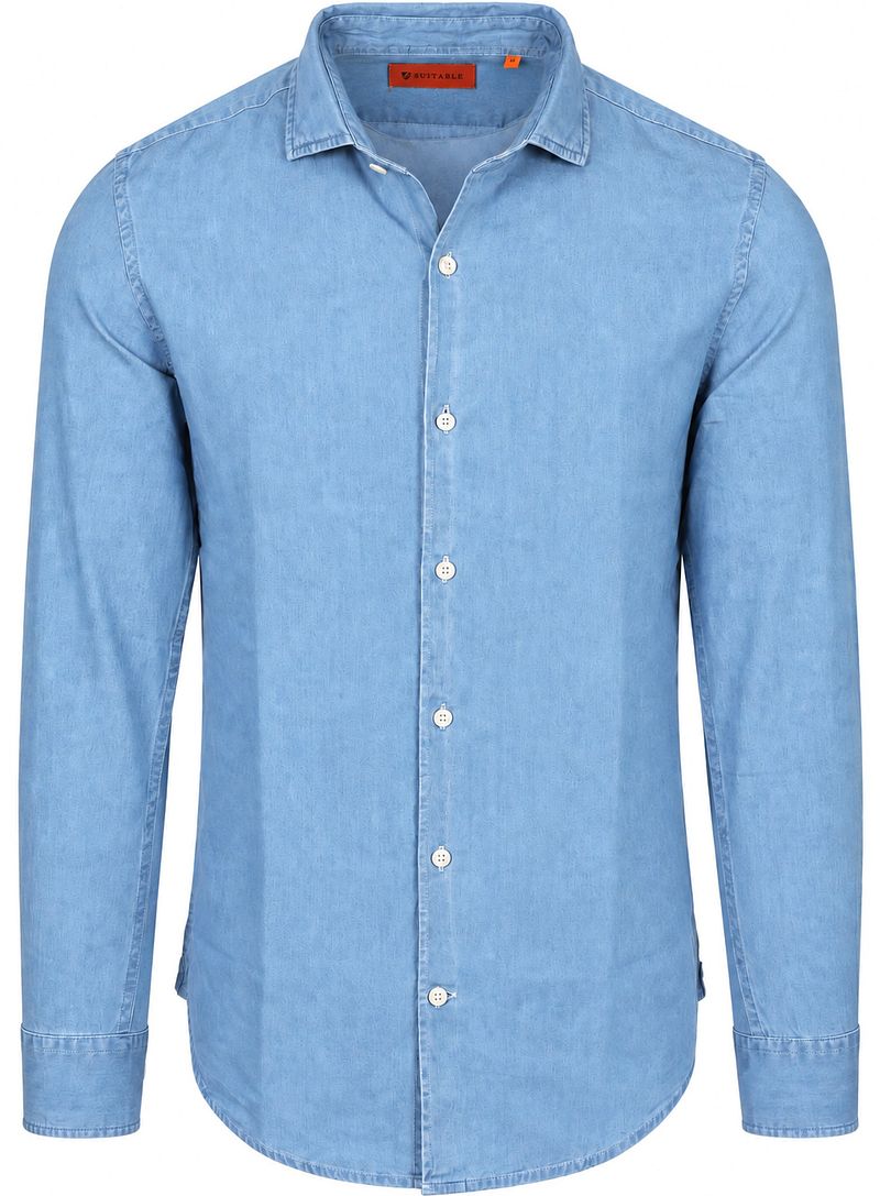 Suitable Overhemd Denim Lichtblauw