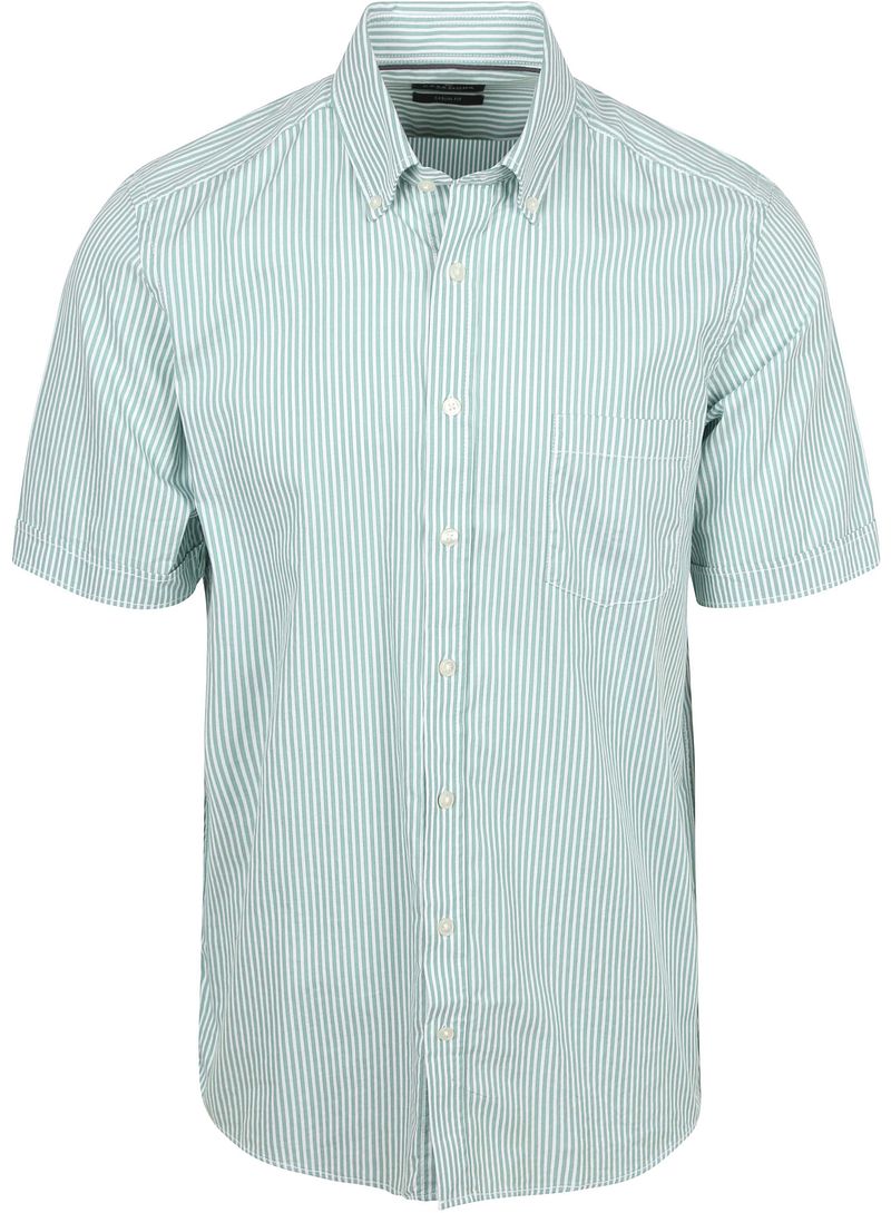 Casa Moda Short Sleeves Freizeithemd Grün Gestreift - Größe M günstig online kaufen
