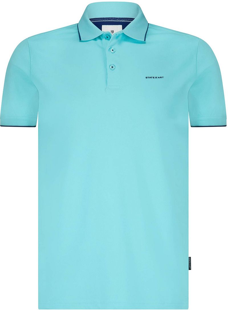 State of Art Poloshirt Piqu&eacute; Lichtblauw