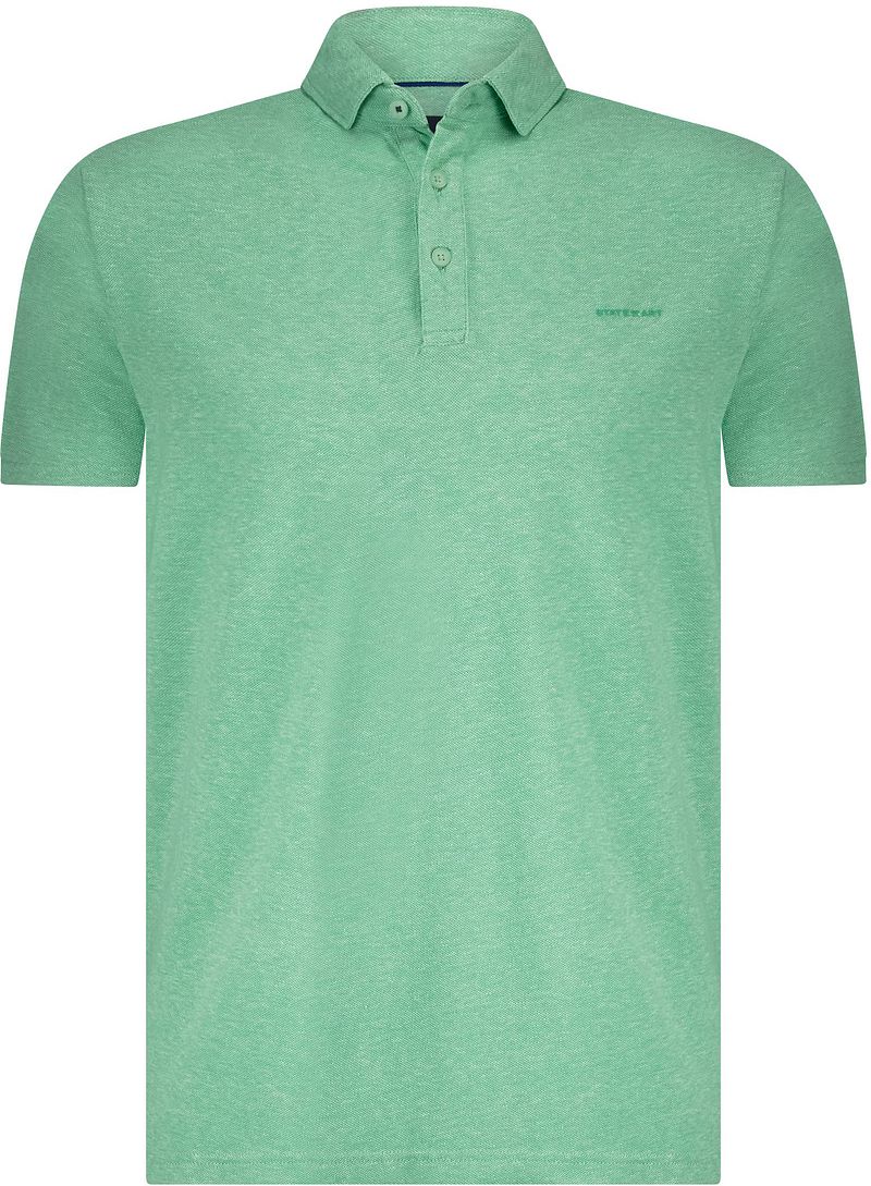 State of Art Poloshirt Piqu&eacute; Melange Groen