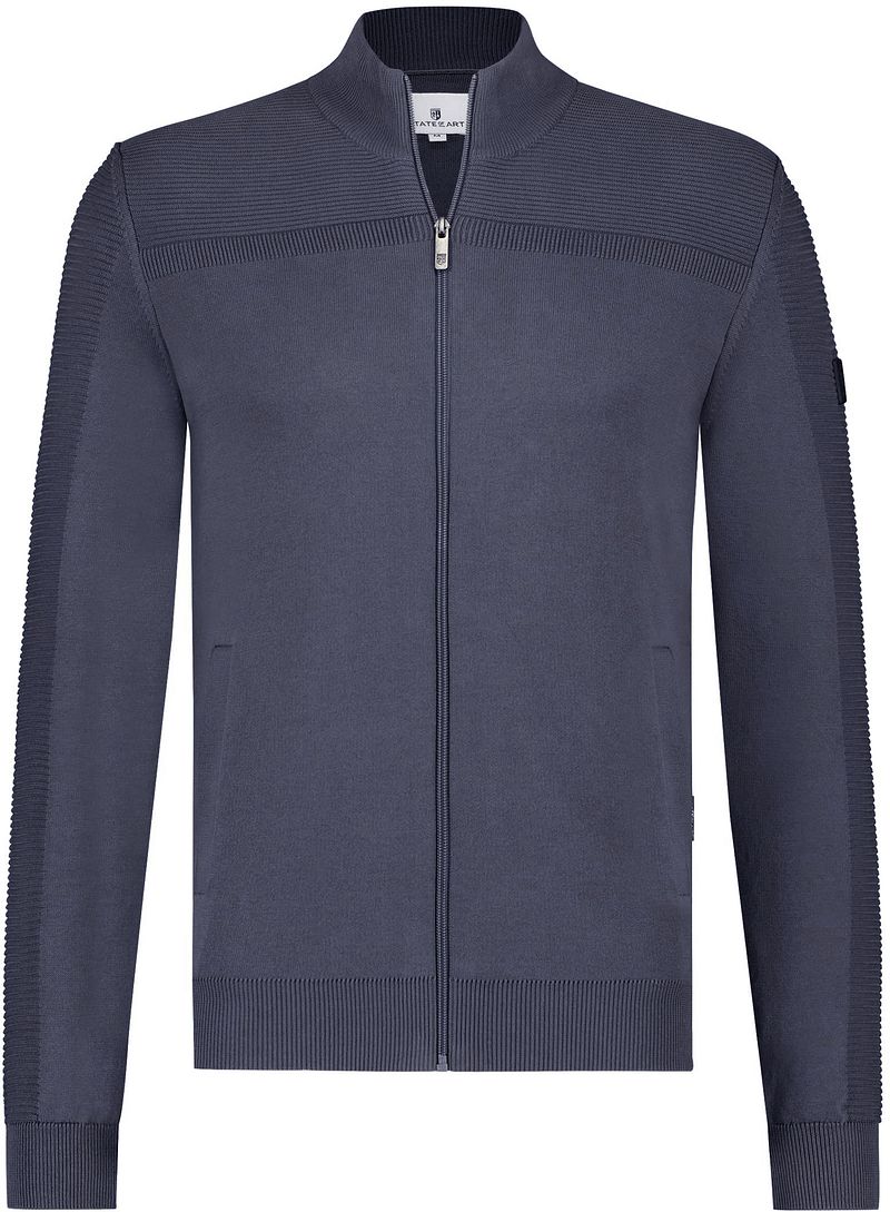 State Of Art Strickjacke Zip Navy - Größe L günstig online kaufen