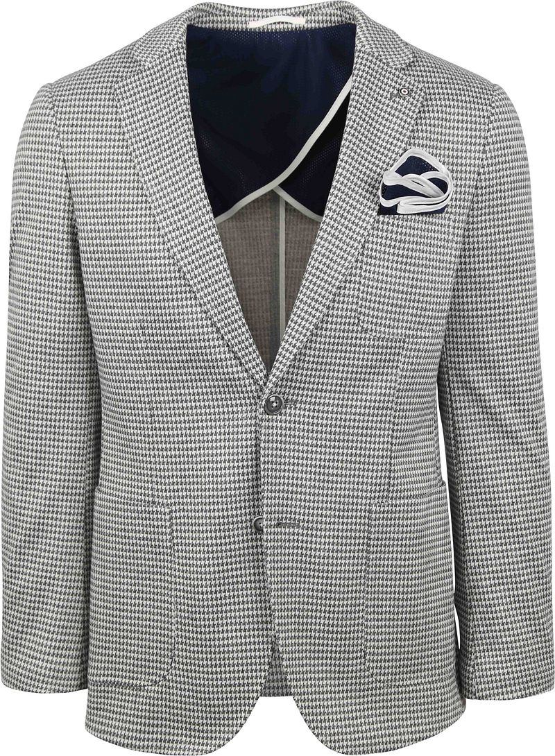 Blaue Industrie Colbert Druck Grijs - Größe 48 günstig online kaufen