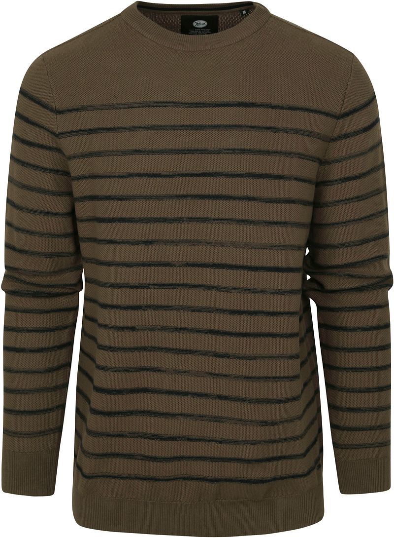 Petrol Sweater Streifen Dunkelgrün - Größe XL