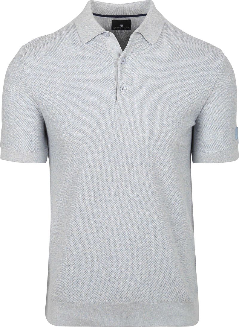 State of Art Polo Knitted Blauw