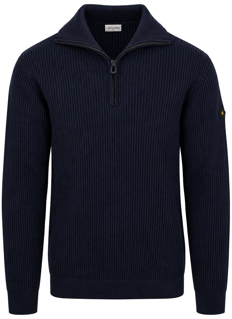 No Excess Halfzip Pullover Rib Marine - Größe XXL