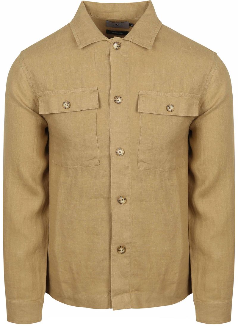 Suitable Leinen Hemdjacke in Beige - Größe M günstig online kaufen