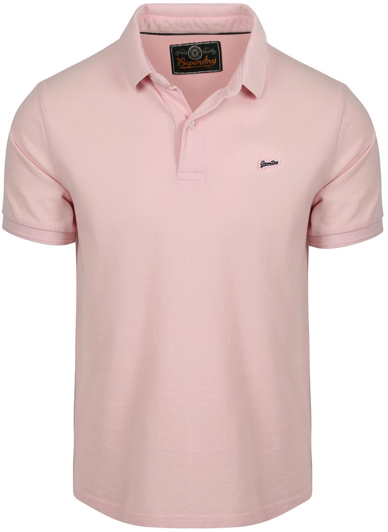 Superdry Polo Pique Classic Montauk Rosa - Größe XL