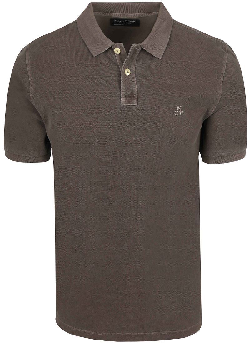 Marc O'Polo Poloshirt Piqué Nickle Braun - Größe M günstig online kaufen