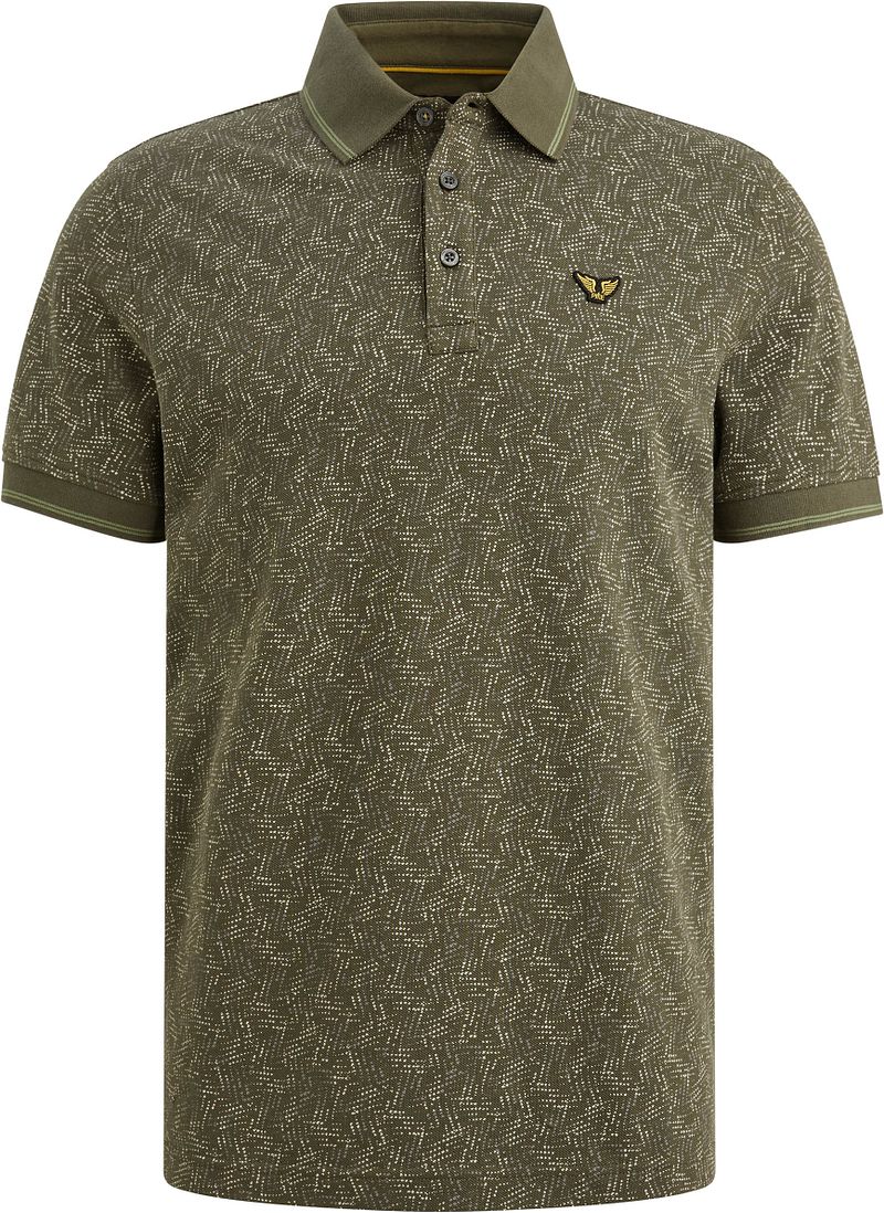 PME Legend Poloshirt Piqué Druck Grün - Größe 3XL günstig online kaufen