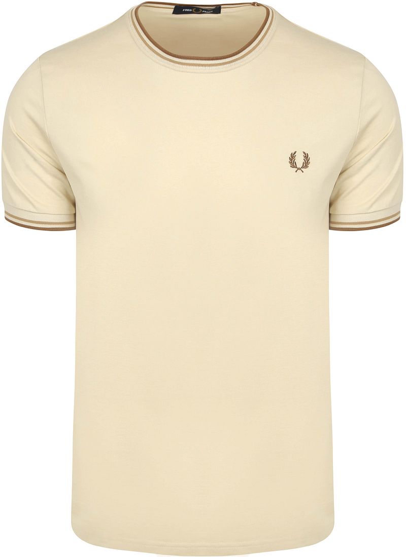 Fred Perry Twin Tipped T Shirt Beige Z53 - Größe M günstig online kaufen