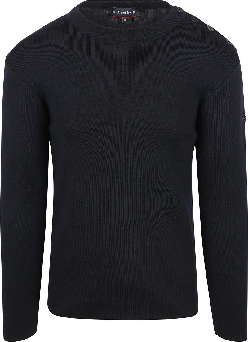 Armor-Lux Marin Goulenez Pullover Merinowolle Marine - Größe XXL