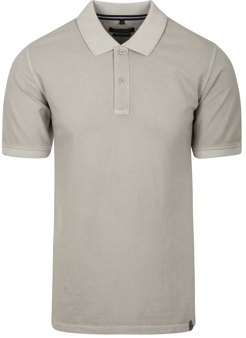Casamoda Polo Piqu&eacute; Garment Dye Grijs