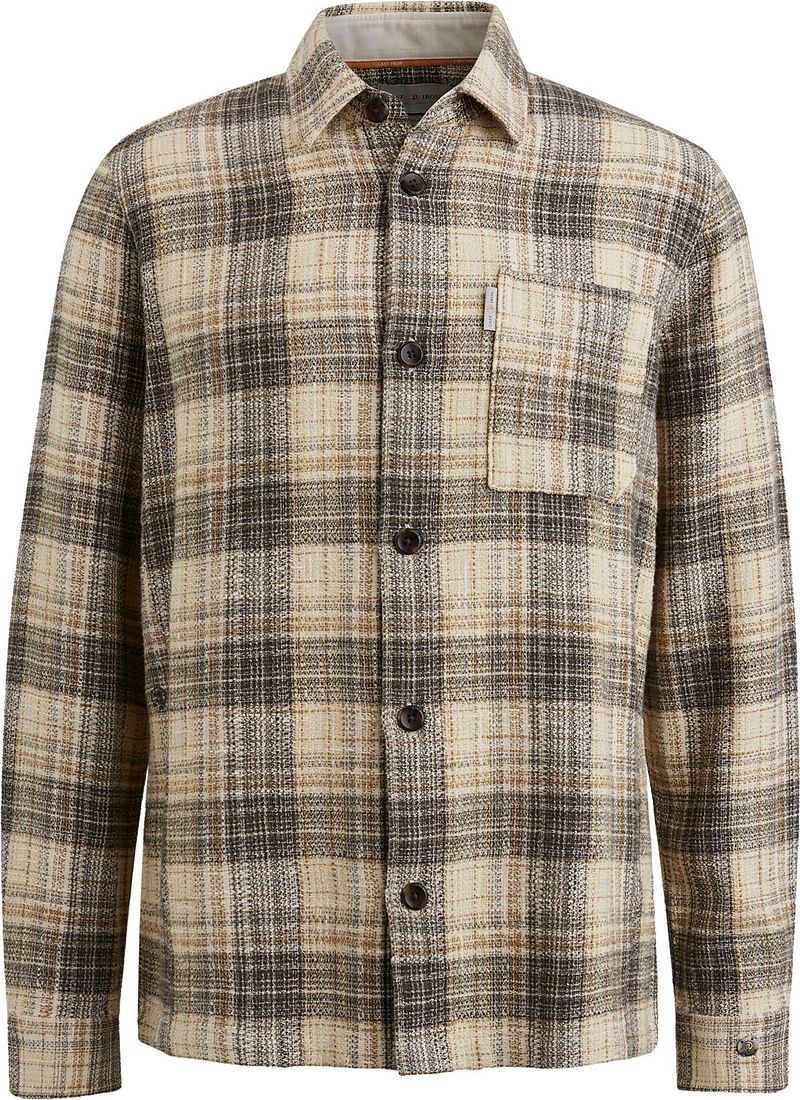 Cast Iron Overshirt Kariert Grün-Beige - Größe M