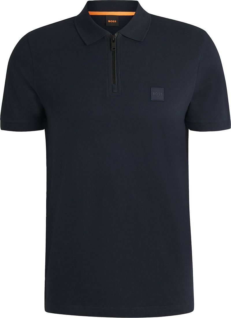 Boss Passerzip Half Zip Polo Navy