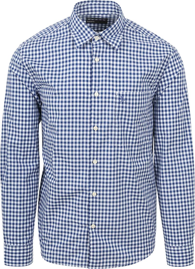 Marc O'Polo Hemd Kariert Blau - Größe XL günstig online kaufen
