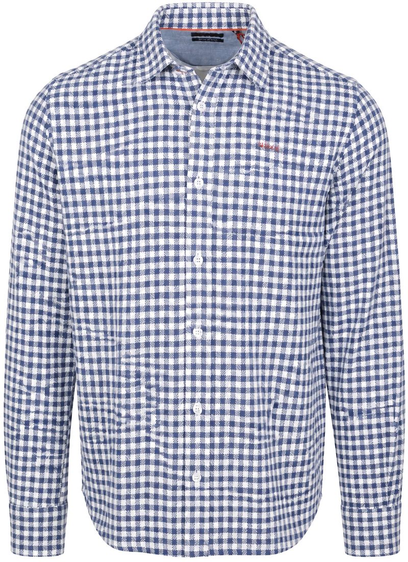 New zealand auckland NZA Overhemd BD Coarse Heavy Flannel Blauw