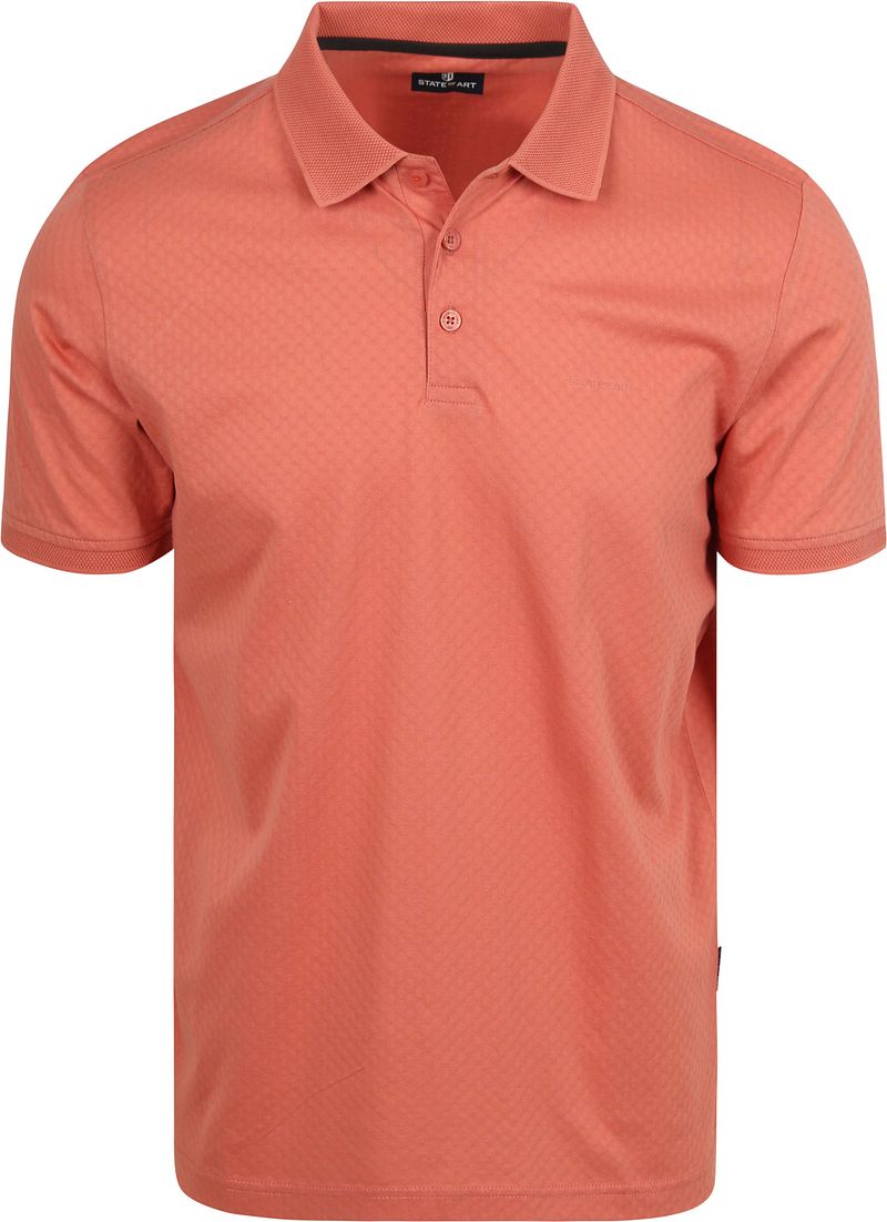 State Of Art Polo Effektstrick Orange - Größe Xxl