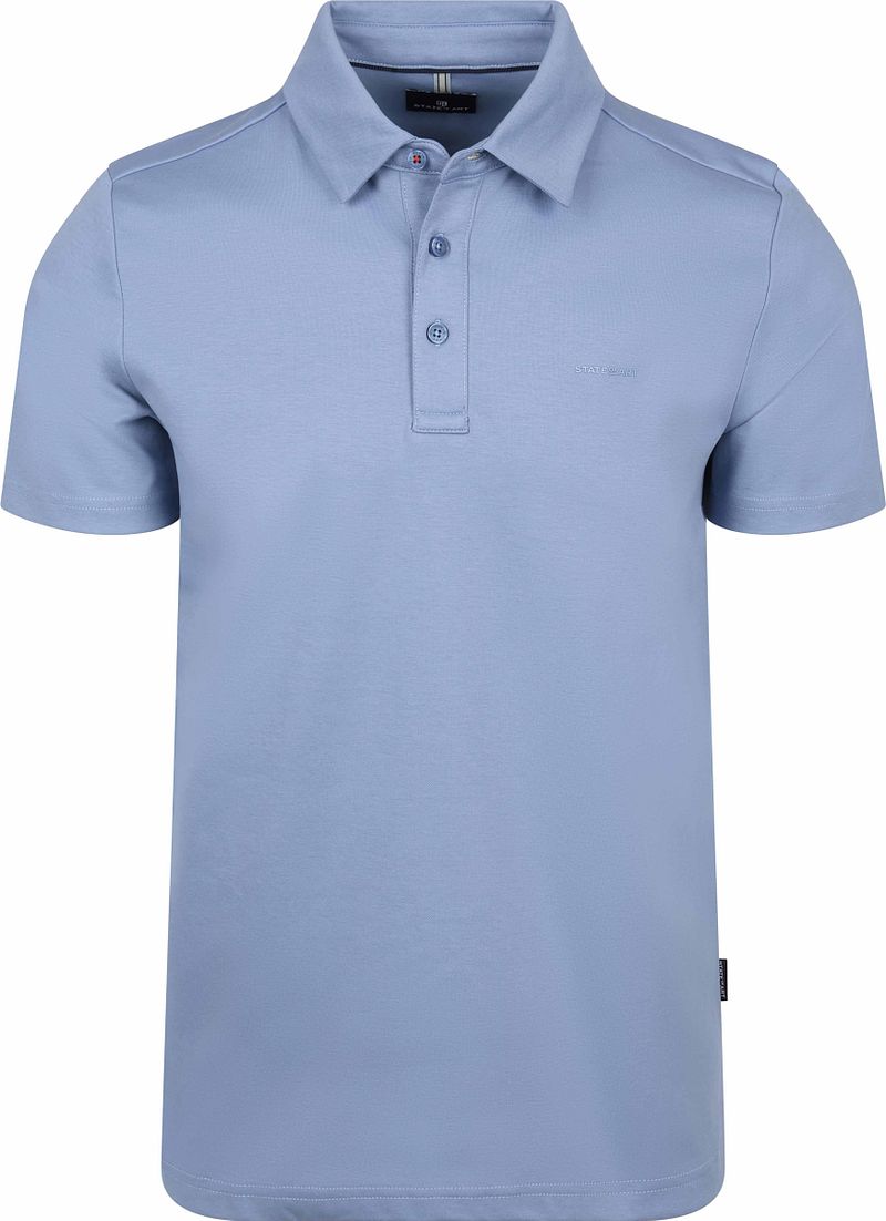 State of Art Poloshirt Soft Piqu&eacute; Lichtblauw
