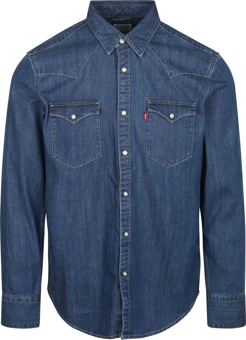 Levis Herren Blau Levi's Barstow Westernhemd, Klein - Image 5