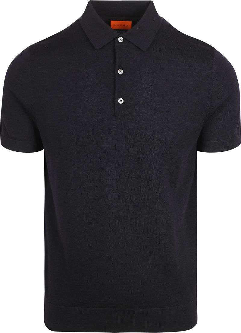 Suitable Polo Rishi Merinowol Navy