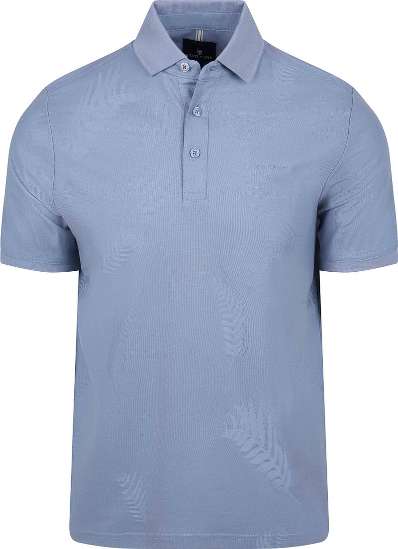 State of Art Polo Piqu&eacute; Leafs Lichtblauw